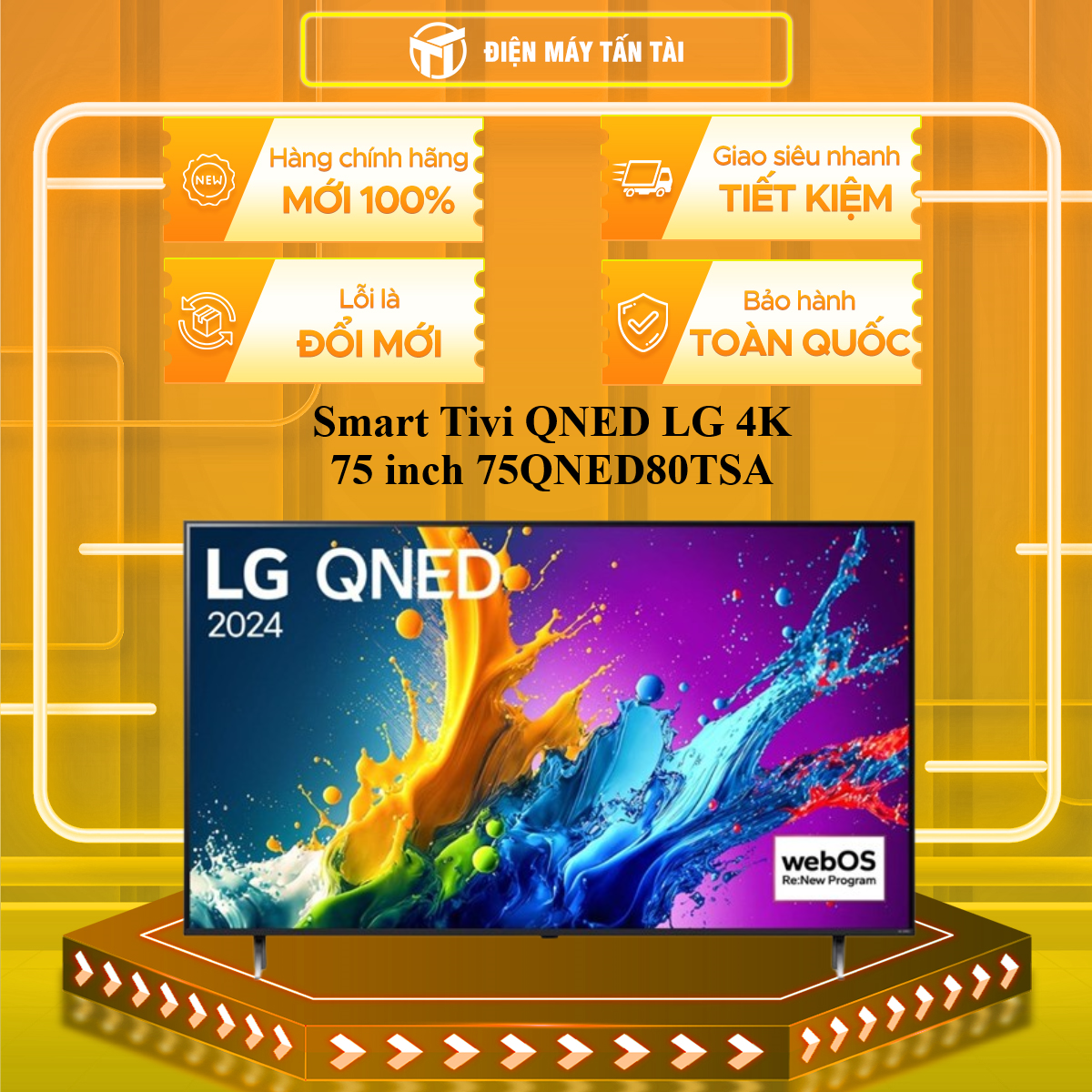 Smart Tivi QNED LG 4K 75 inch 75QNED80TSA - hàng chính hãng - chỉ giao tại HCM