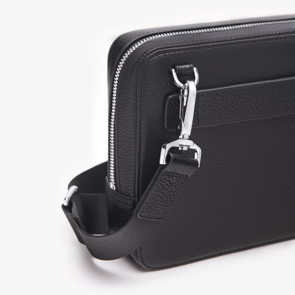 Túi Đeo Chéo Túi Da Nam Cầm Tay GENCE TC02 Chất Liệu Da Bò Cao Cấp Màu Đen