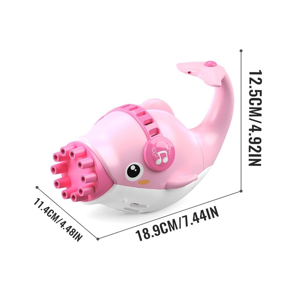 Máy Thổi Bong Bóng Xà Phòng Tự Động Hình Cá Heo Dễ Thương Cho Bé