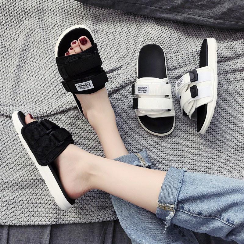 Dép quai ngang nam nữ unisex inviti Fashion quai dán