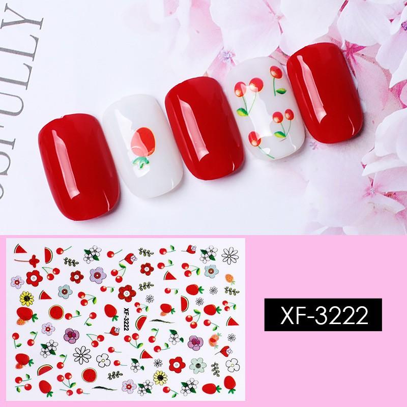 Sticker nails cherry - hình dán móng 3D