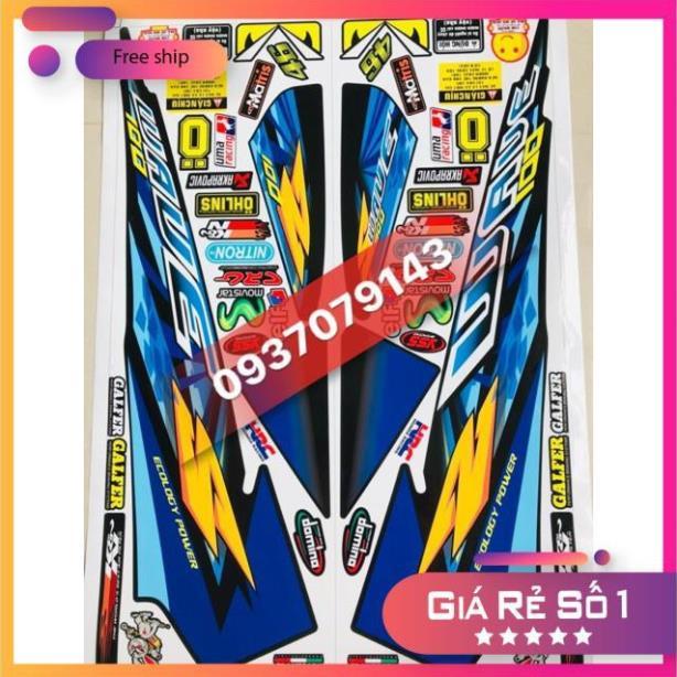 Tem rời wave đời đầu chữ S dán xe đen 3 lớp ko bay màu bảo hành màu sắc vĩnh viễn