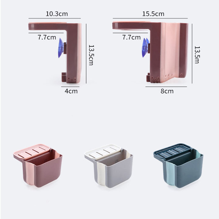 Thùng Rác Gấp Gọn Gắn Bồn Rửa Bát, Khay Lọc Rác Bồn Rửa Có Lỗ Thoát Nước Dễ Dàng Vệ Sinh Tiện Lợi