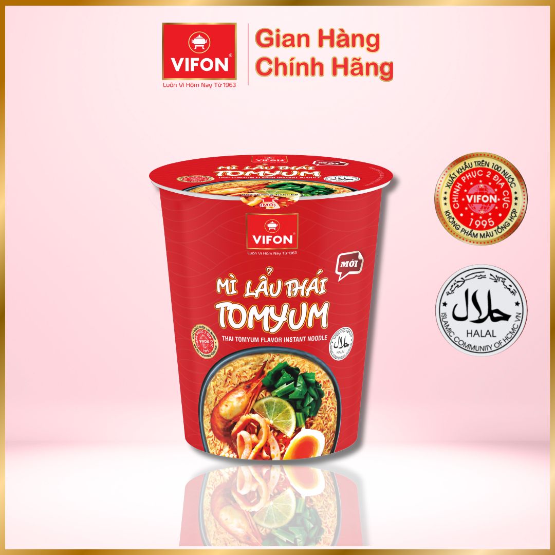 Thùng 24 Ly Mì Lẩu Thái Tomyum NGON NGON VIFON (60g / Ly)