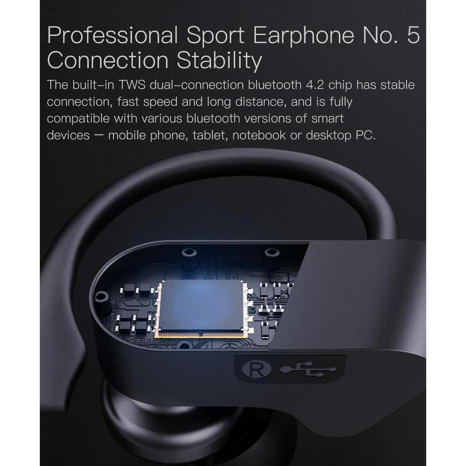 Bluetooth Earphones in Ear Wireless Gym Running Headphone Deep Bass
