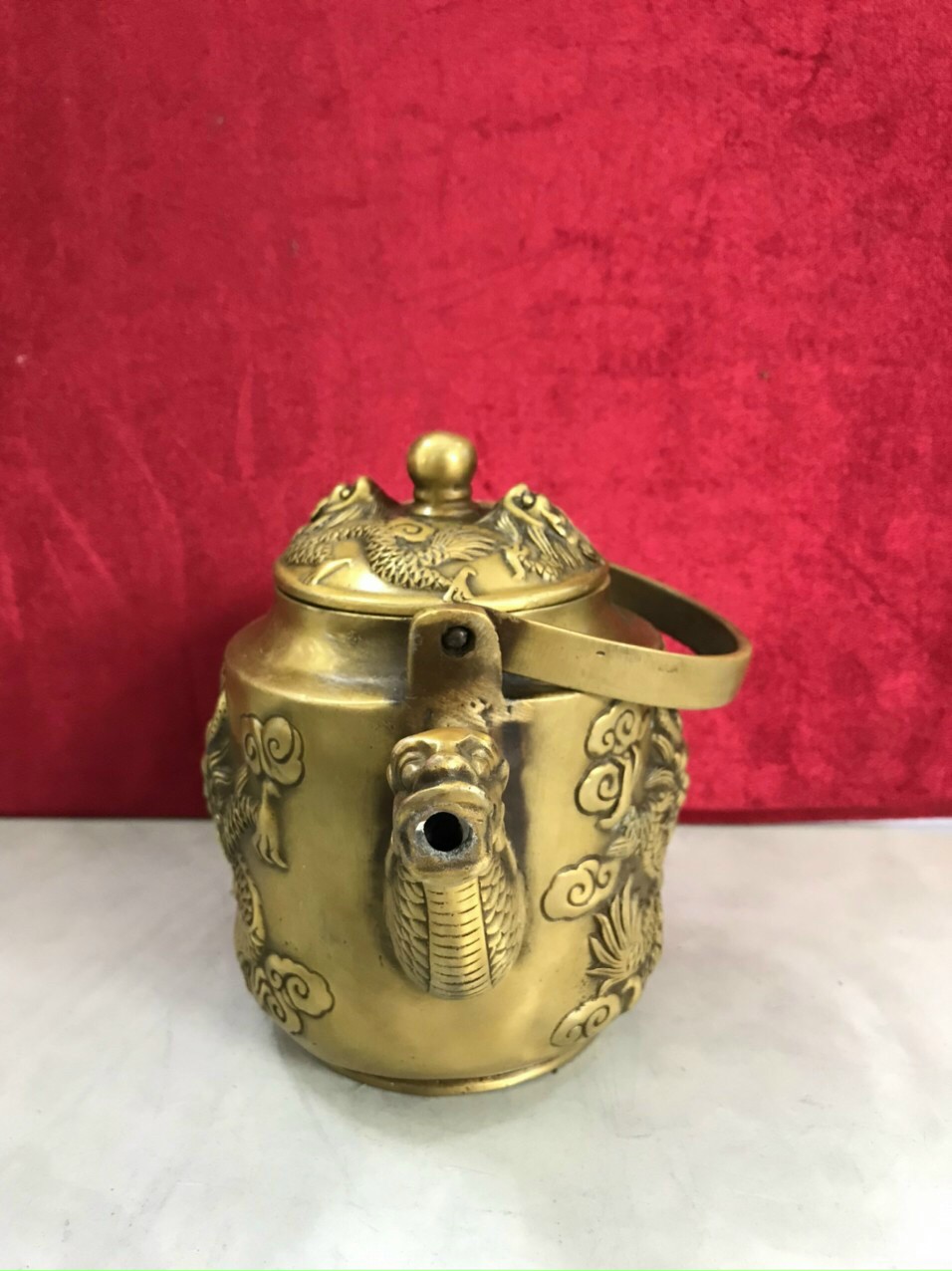 Ấm rồng gold cao cấp - Decor trang trí để bàn
