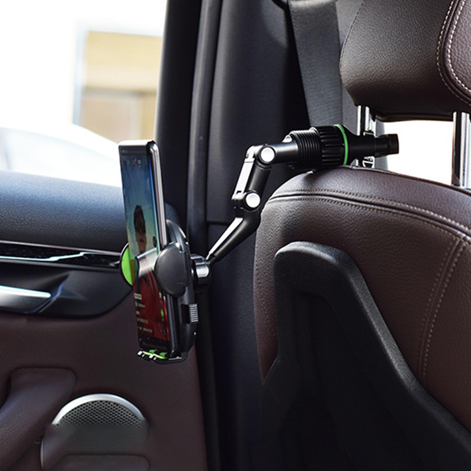 Car Rearview Mirror Phones Holder, Adjustable Phone Support Jaws Claw Multiangle Adjustment Bracket for Travel Car Pillow Long Journey