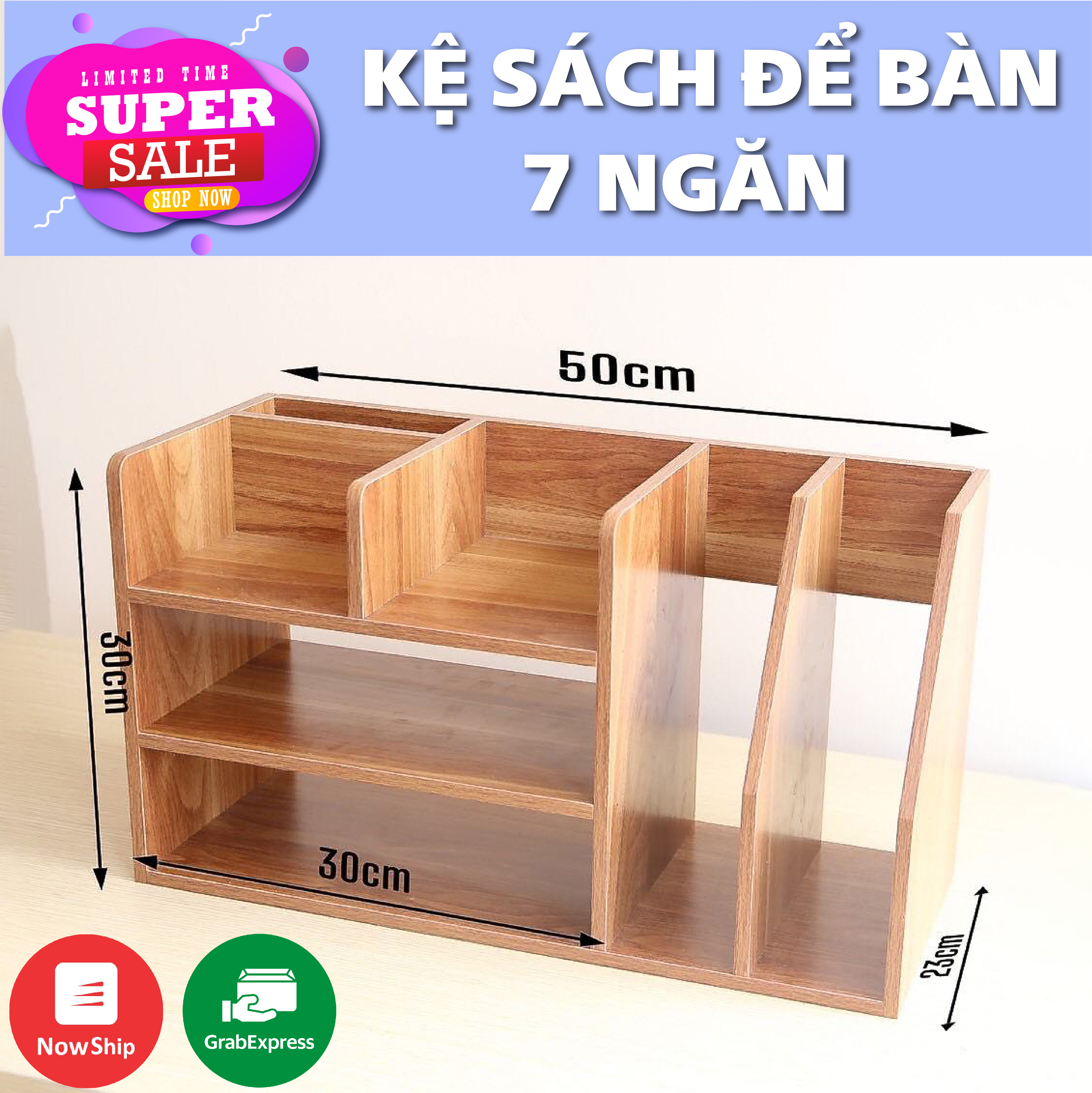 Kệ sách mini 7 ngăn để bàn thiết kế gọn gàng và tiện lợi, Kệ sách mini đa năng chất lượng tốt nhất