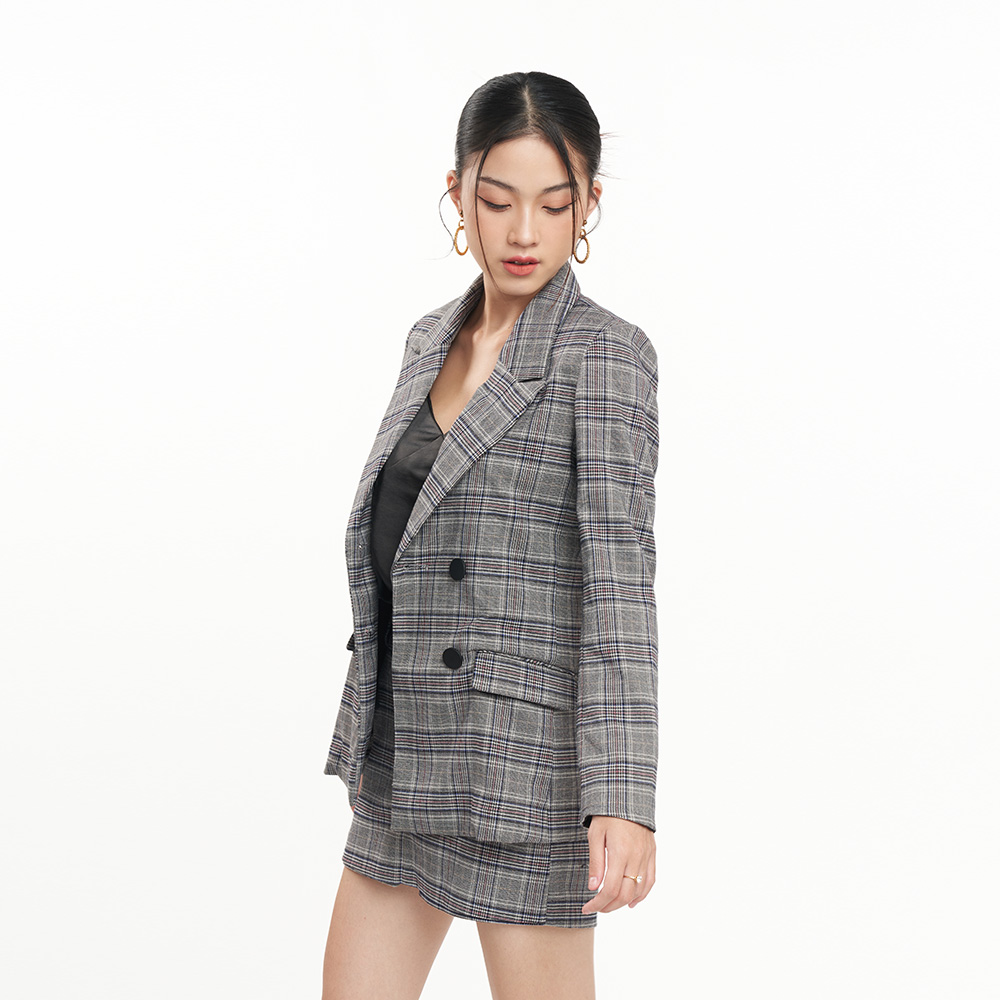 N&amp;M Áo blazer Nữ kẻ sọc hai lớp lót 2208080