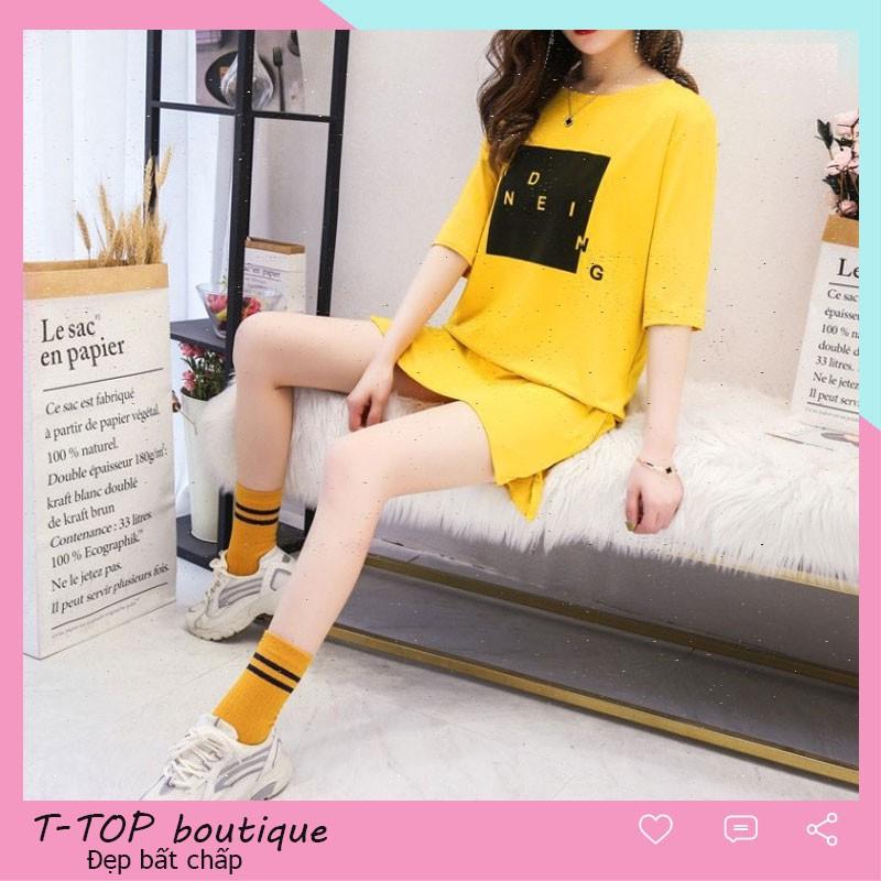 Đầm dáng suông thun dáng dài trẻ trung