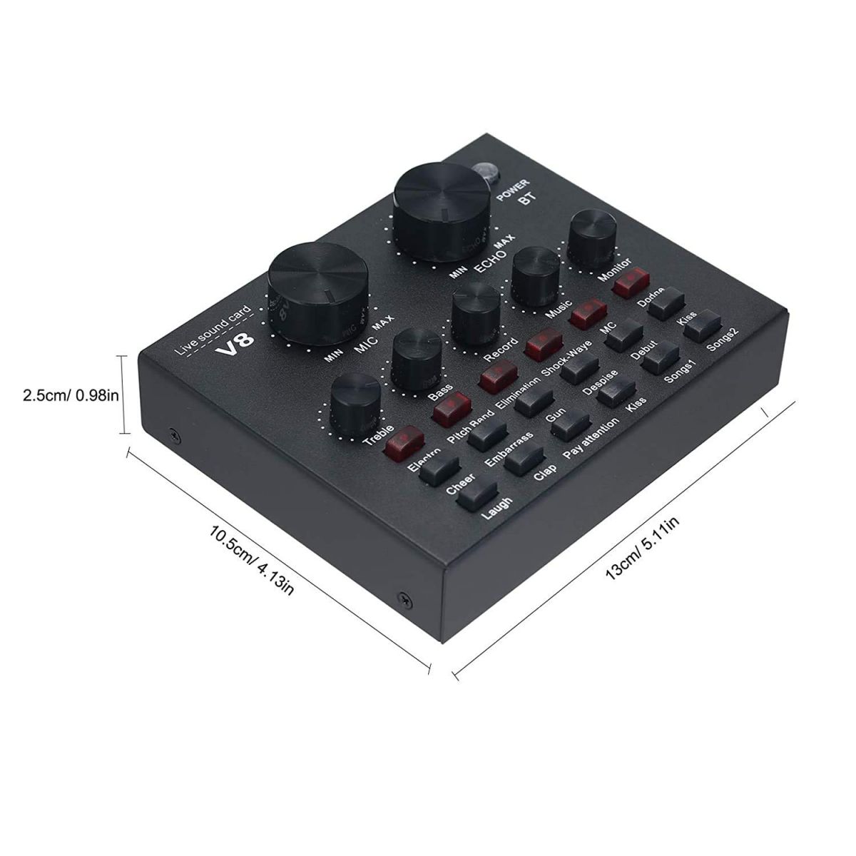 Sound Card Thu Âm Livestream V8 Có Bluetooth