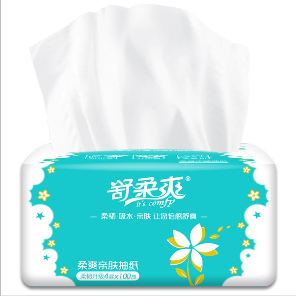100 tờ 4 lớp giấy gia dụng, giấy ăn, thân thiện với da