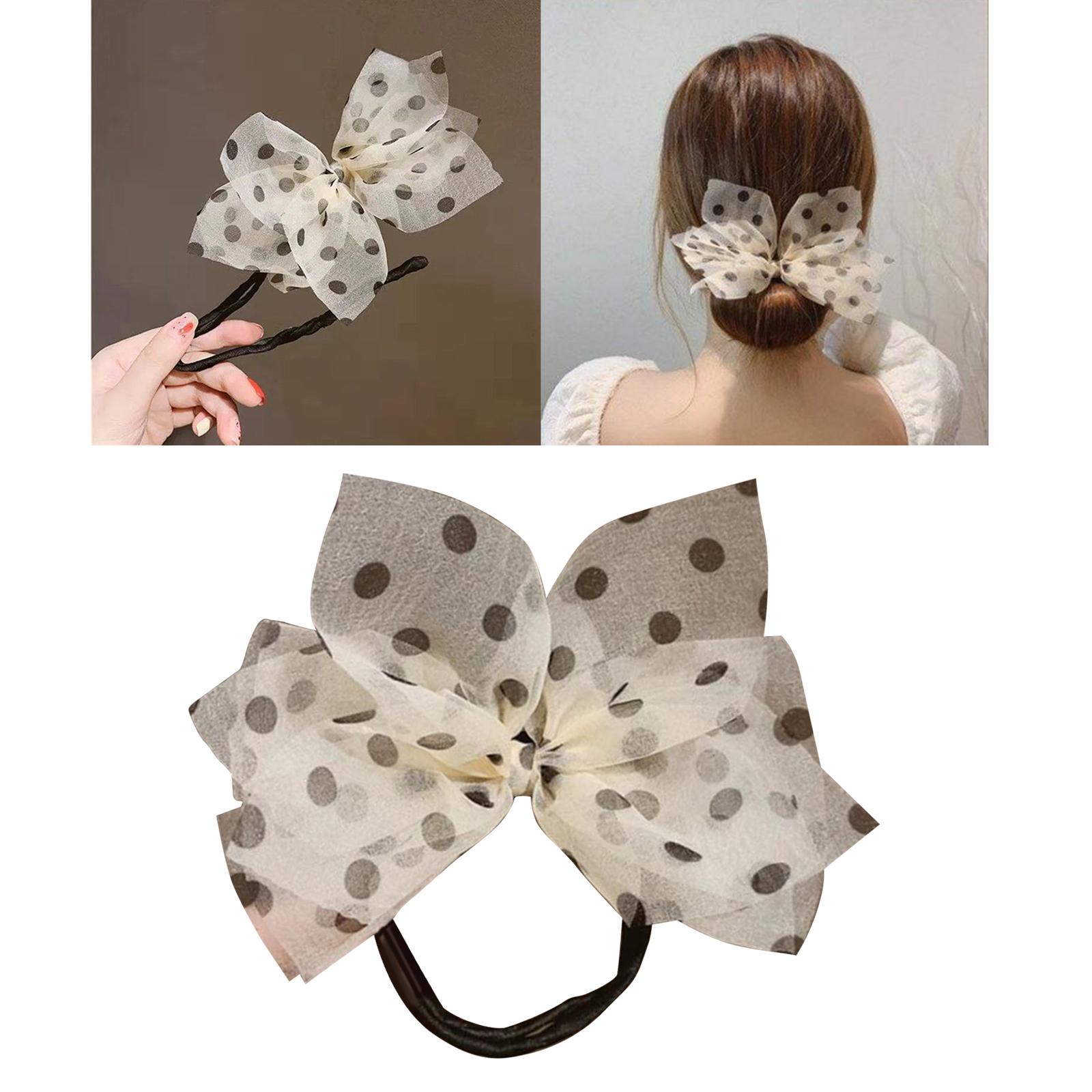 Hair Stick Band French Twist Bowknot Women Elegant Bun Maker Wedding