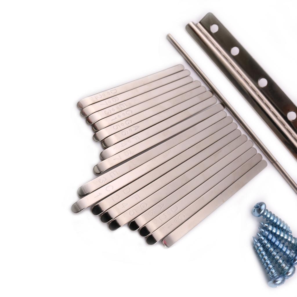 Steel Keys for 17 Note African Mbira Kalimba Thumb Piano Finger Percussion