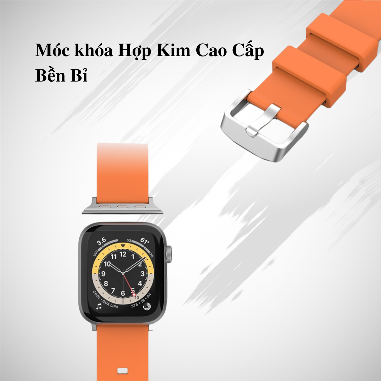 Dây Đeo Silicone Dành Cho Apple Watch Ultra / Apple Watch Series, Kai.N Sport Buckle Color Band- Hàng Chính Hãng