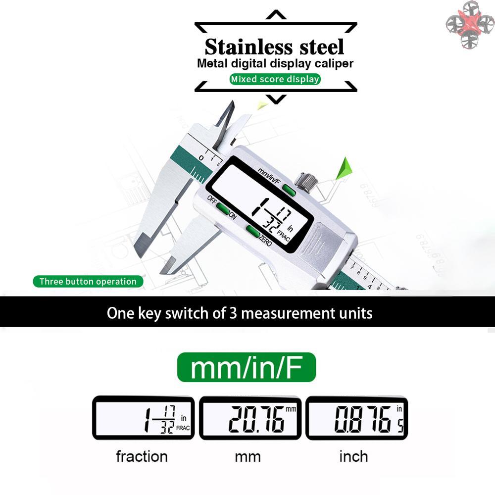 Thước Cặp Điện Tử 0-150mm Có Màn Hình Lcd Chất Liệu Thép Không Gỉ