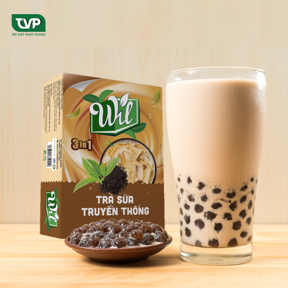 Trà sữa hòa tan vị truyền thống WIL bổ sung năng lượng thư giãn hộp 170g