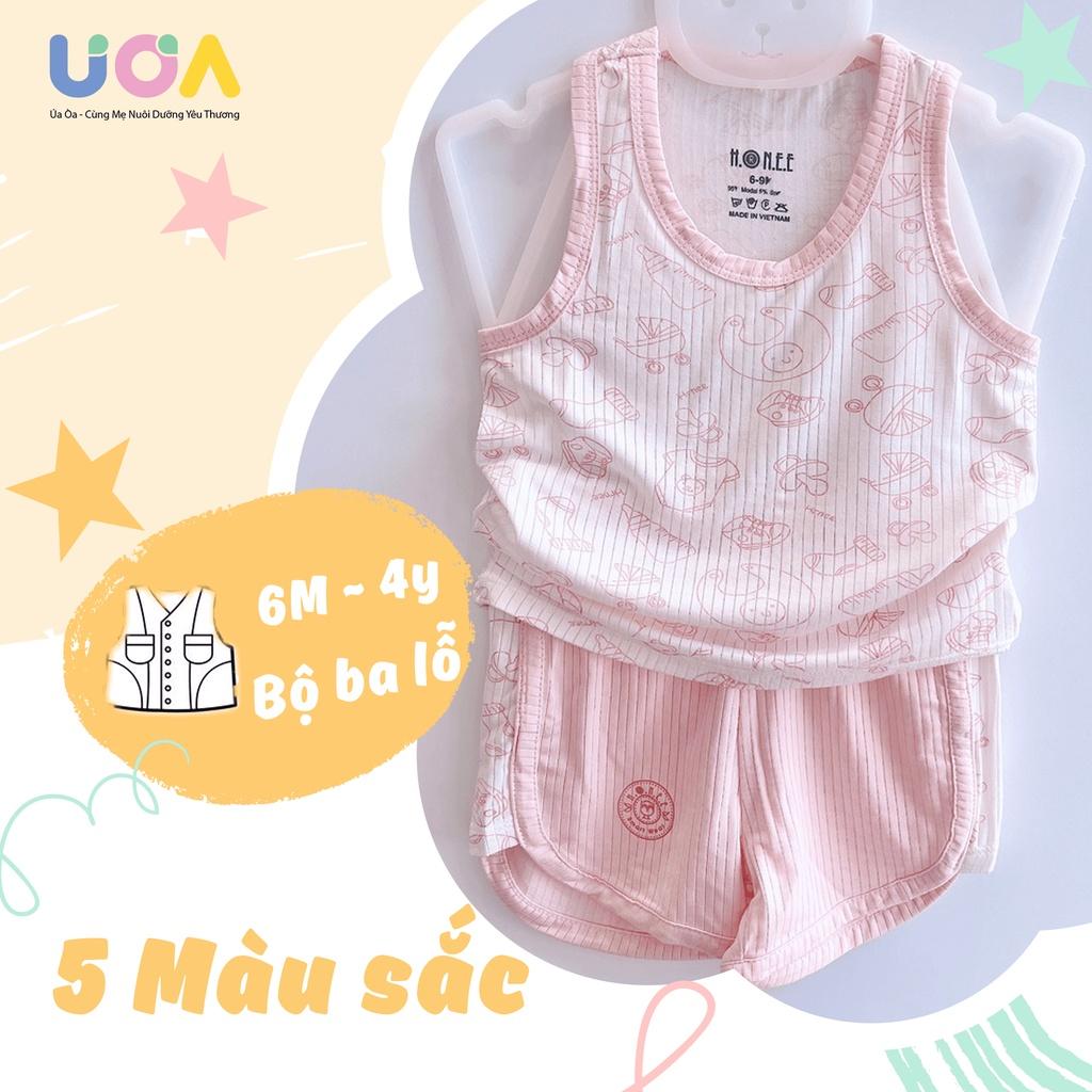 Bộ ba lỗ bé trai, bé gái Hrnee họa tiết size cho bé từ 6 tháng đến 4 tuổi - 18-24M