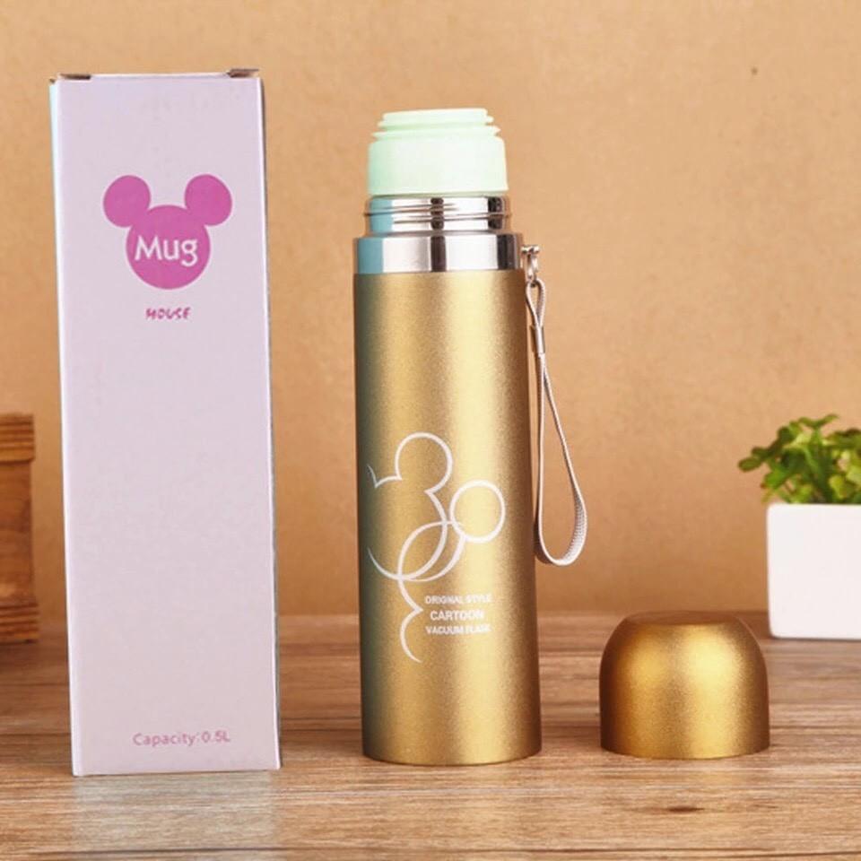 Bình Giữ Nhiệt INOX 2 Lớp Chuột MC 500ml