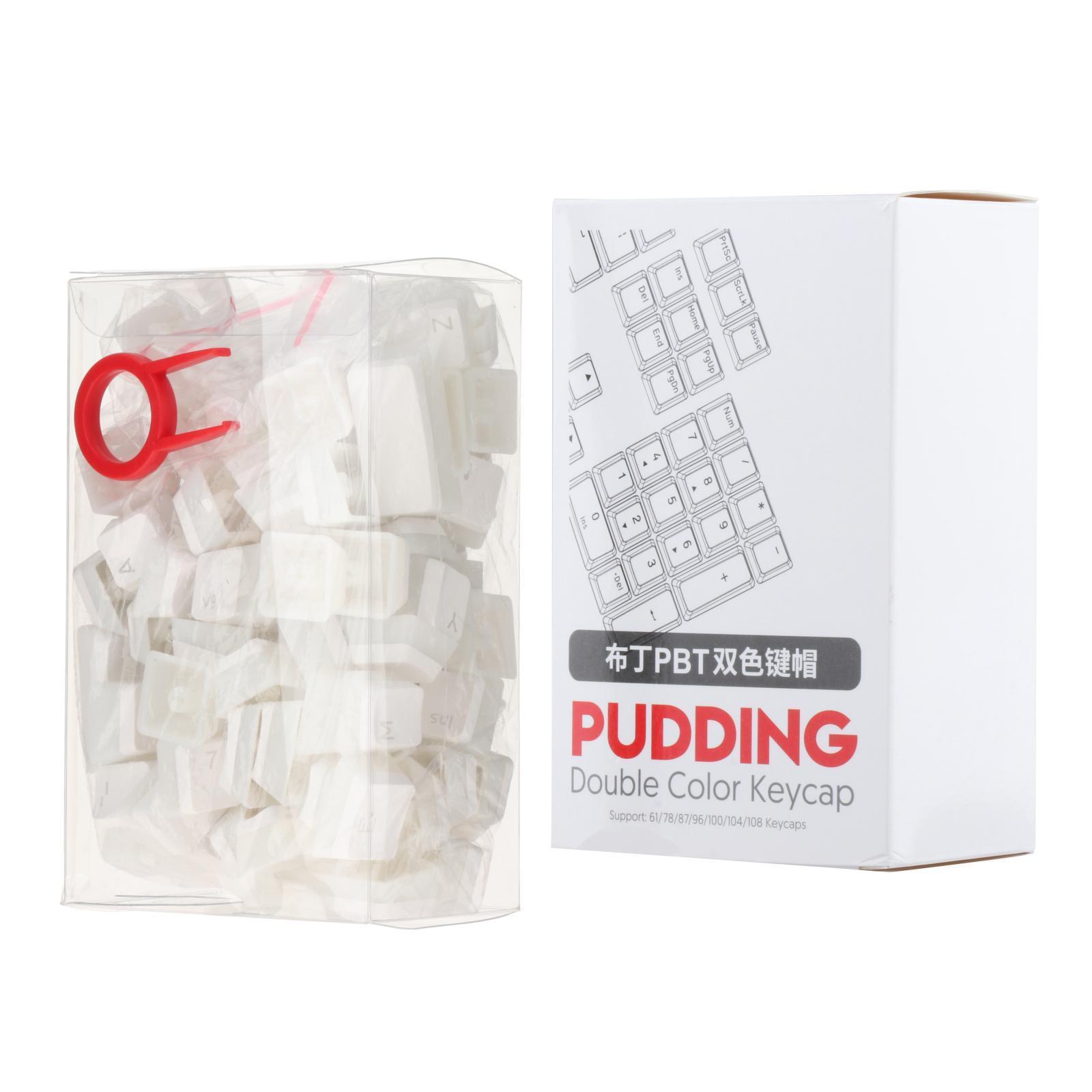 PBT Pudding Keycaps Translucent 108 Keys Keycap Set for Most Mechanical Keyboard PC Gaming