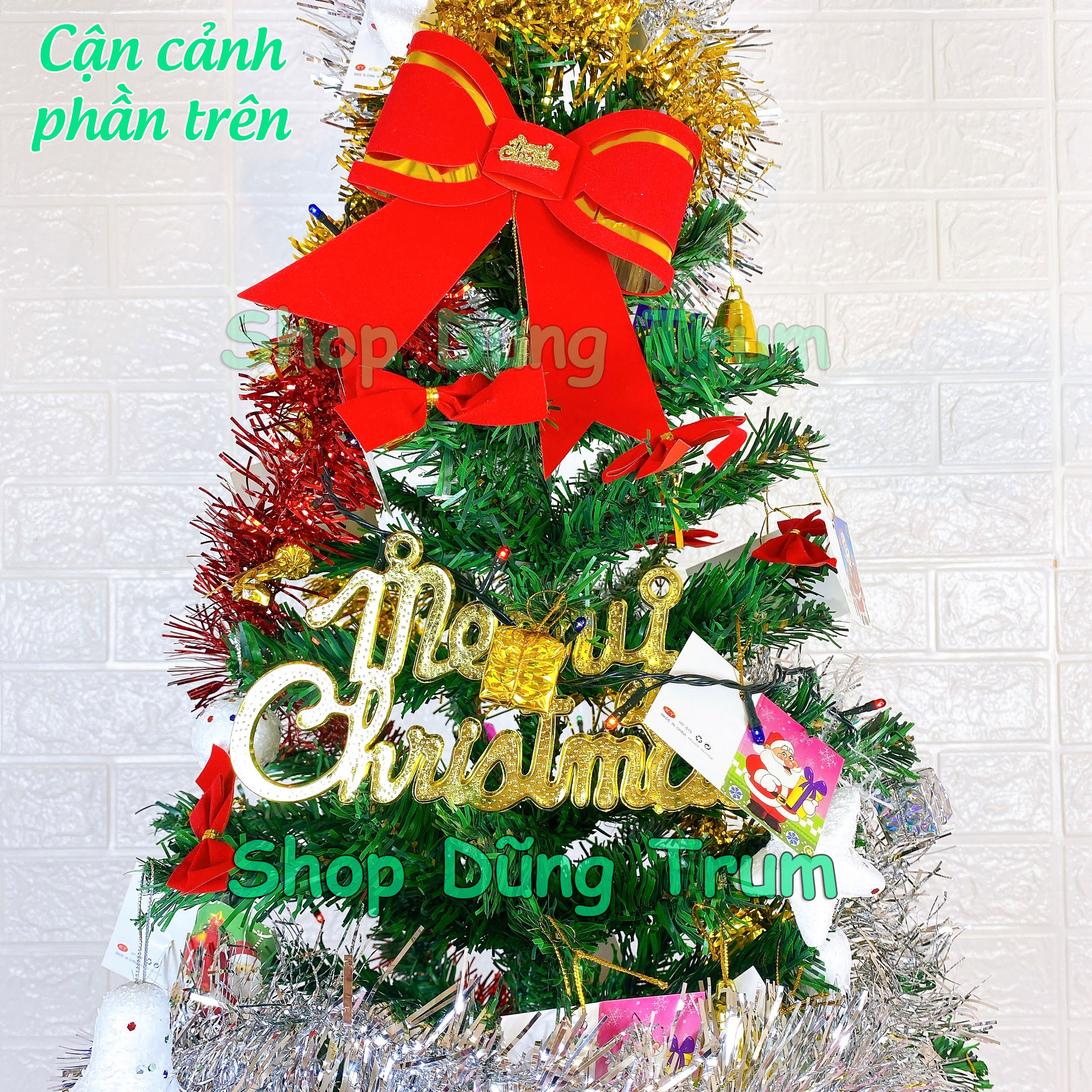 Cây Thông NOEL 126 Phụ Kiện 280 Cành 1m5 Trang Trí Giáng Sinh Cực Đẹp