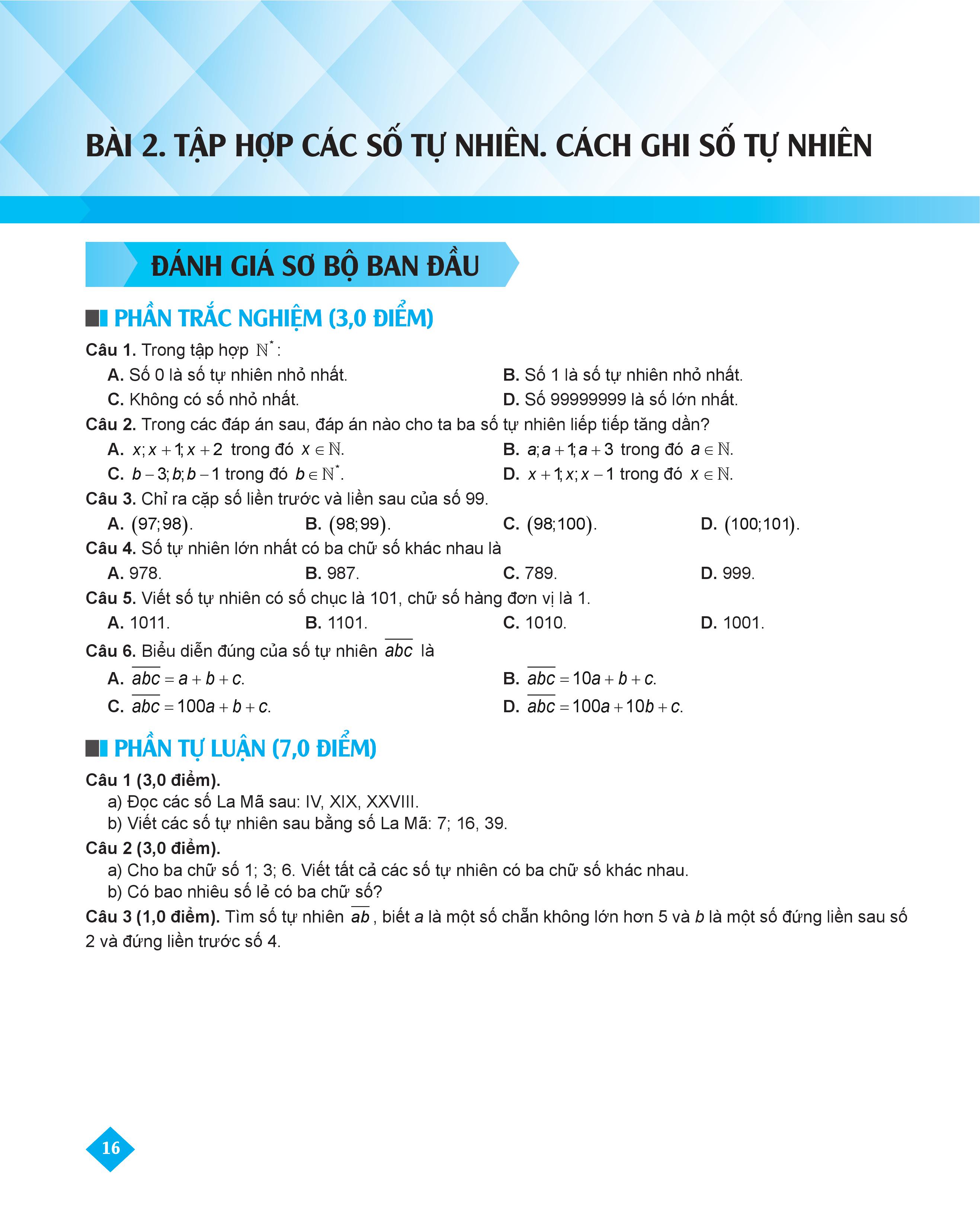 Bí quyết tăng nhanh điểm kiểm tra Toán 6 tập 1 - Dễ dàng chinh phục mọi điểm 10 các bài kiểm tra môn Toán học kì 1 lớp 6 - Không sợ Toán khó, chỉ cần chăm luyện đề - NXB Đại học Quốc gia Hà Nội