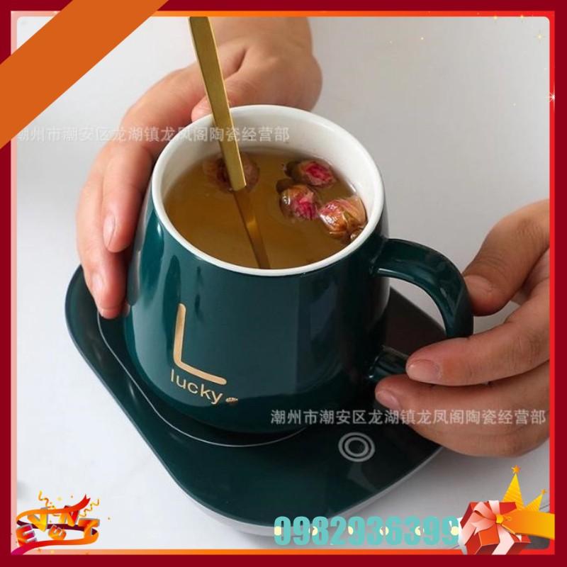 Bộ Cốc Giữ Nhiệt Hâm Nóng Đồ Uống Kèm Đế Hâm Nóng – Máy Làm Nóng Café – Đế Hâm Nóng Trà, Sữa - Hàng Chính Hãng