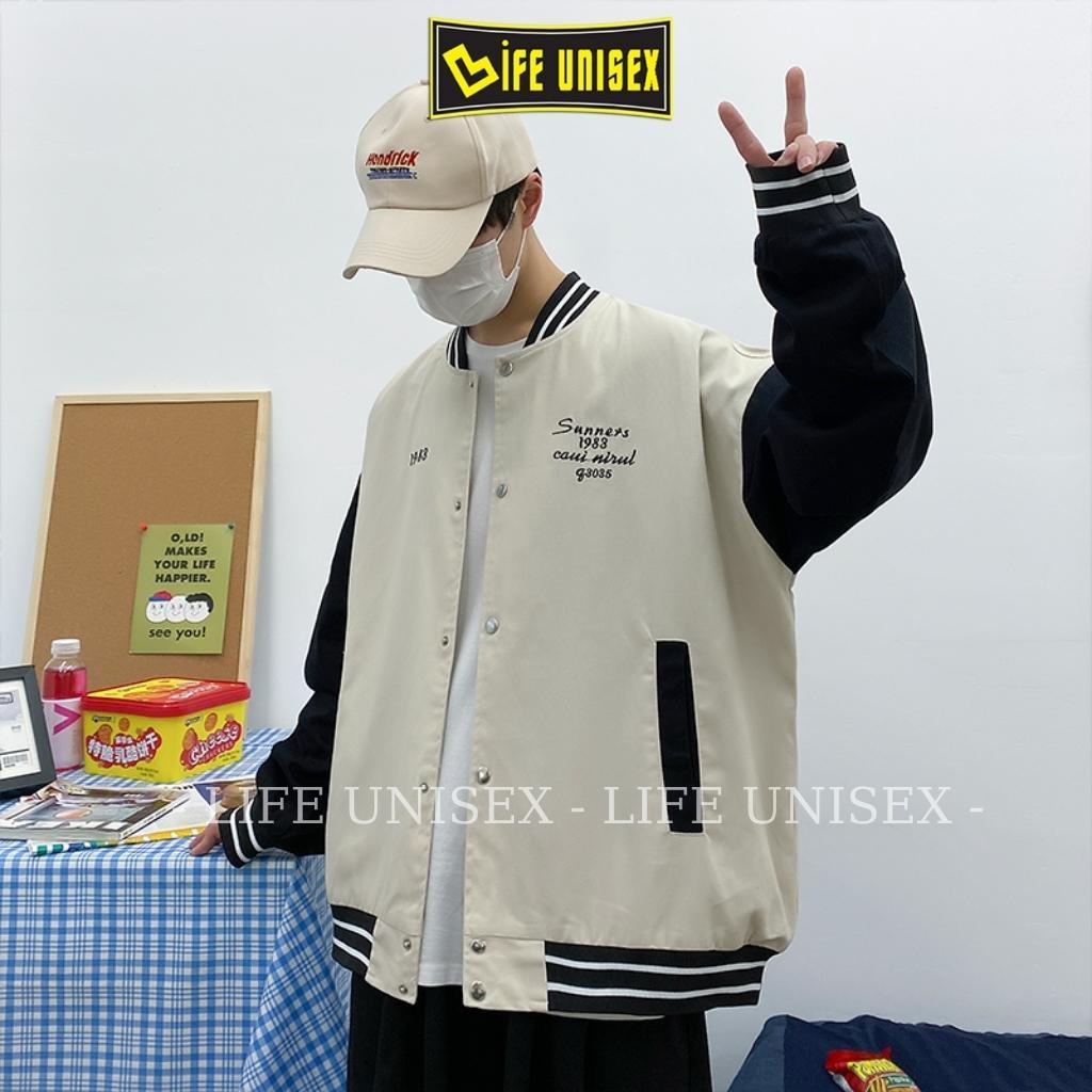 Áo khoác Bomber Jacket Dù 2 Lớp 1983 Unisex Nam Nữ form rộng Chống nắng Siêu Hot Unisex