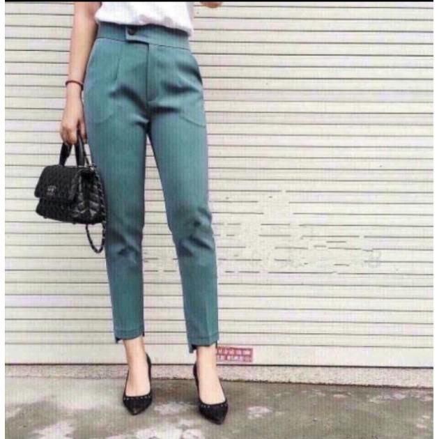 Quần Baggy công sở Vải tuyết mưa loại đẹp gấu lệch