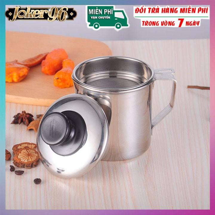 Ca Lọc Dầu Ăn Có Lưới Lọc Cặn Bằng INOX 304. Bình Đựng Dầu Chiên Lọc Cặn Dung Tích 1,2L. Ca Lọc Cặn Dầu Ăn Nhà Bếp