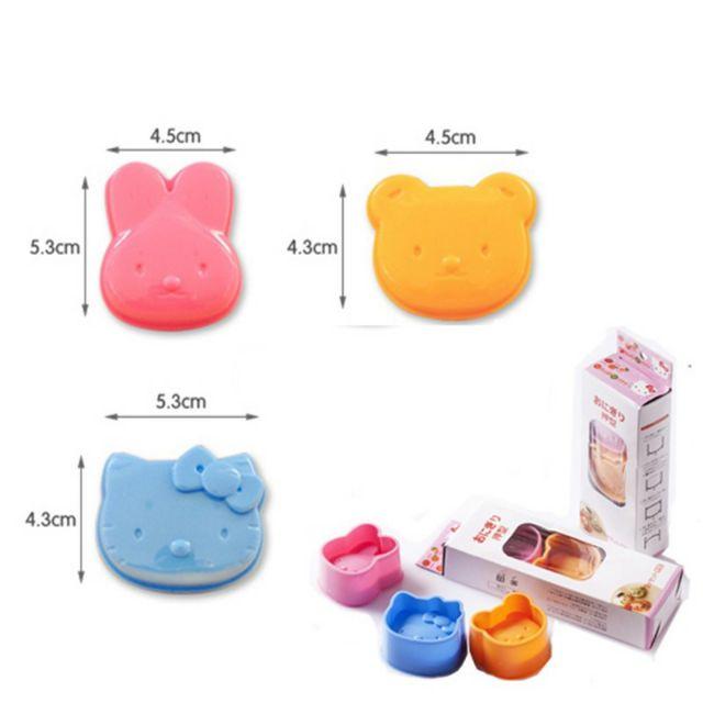 Combo 3 khuôn cơm tạo hình cho bé - loại hộp