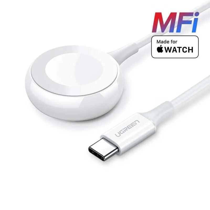 Ugreen UG60708CD177TK 1m sạc không dây cho apple watch từ tính cổng usb type c màu trắng - HÀNG CHÍNH HÃNG