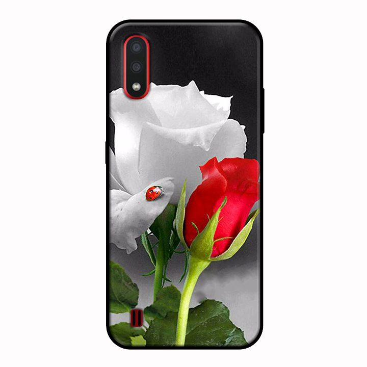 Ốp lưng điện thoại Samsung Galaxy A01 viền dẻo TPU BST HOA Mẫu 2