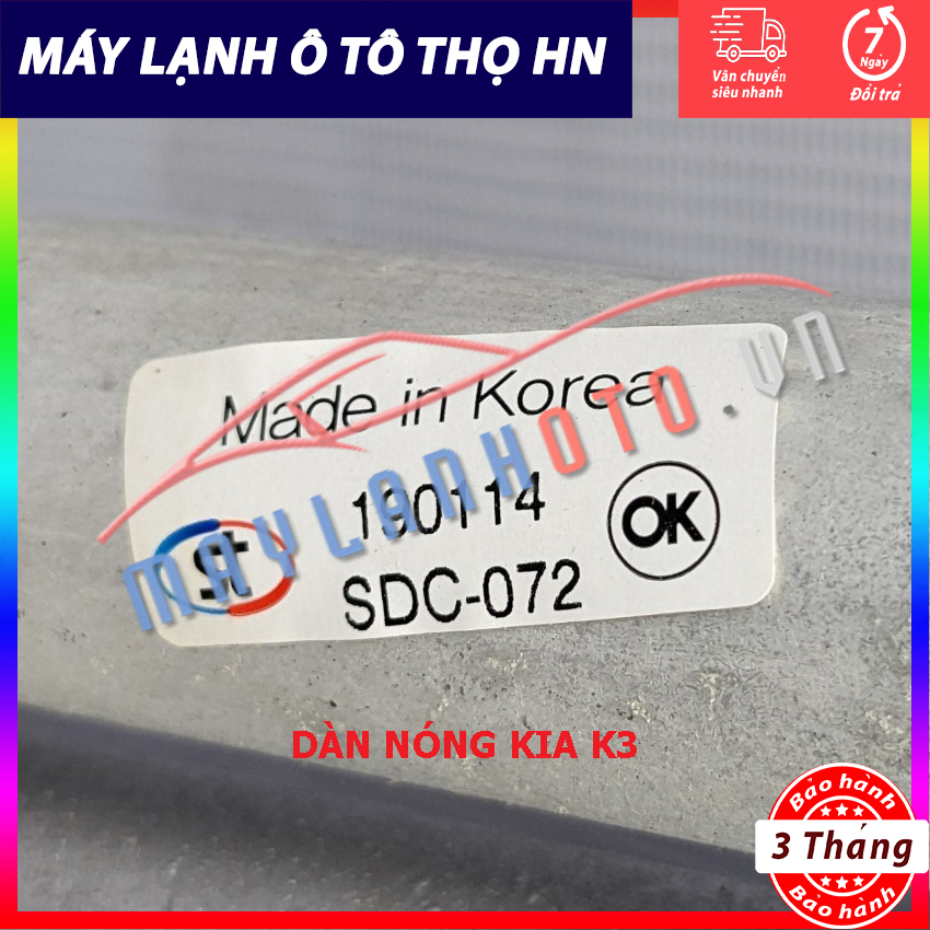 Dàn nóng Kia K3 / Elantra Hàng xịn Hàn Quốc