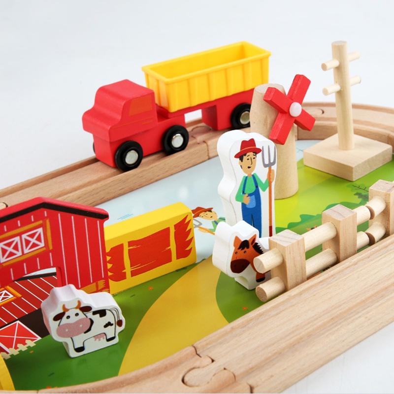 Bộ đồ chơi gỗ lắp ghép trang trại của bé