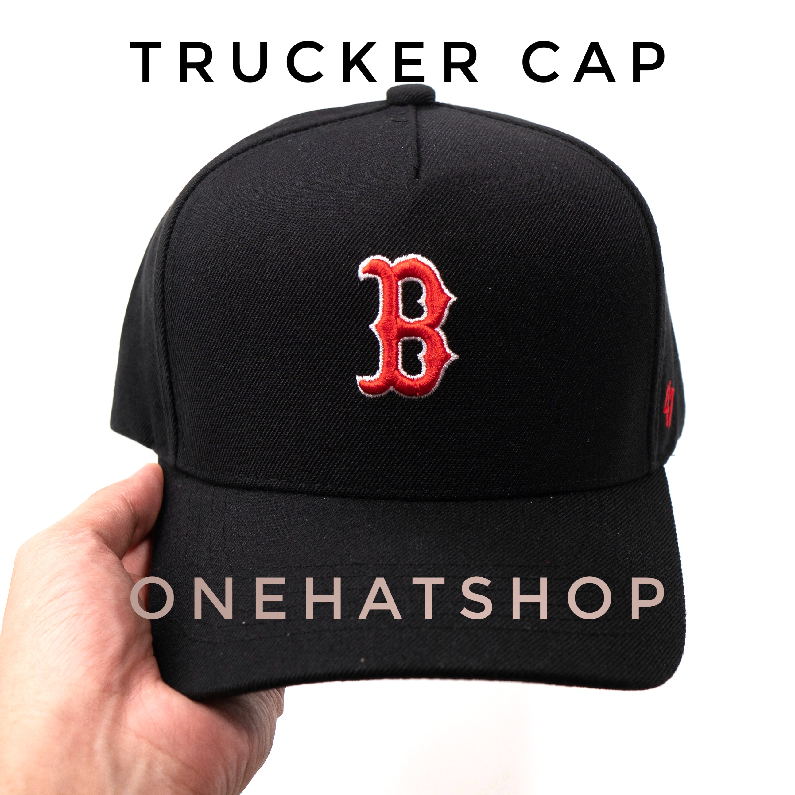 Nón Lưỡi Trai Vành Cong fom Trucker Logo chữ B quai cài nút