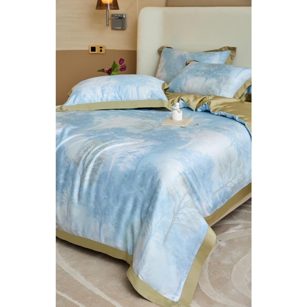 Bộ chăn ga gối mùa hè100% lụa tencel , siêu cao cấp, MỀM MỊN, MÁT DA cực hot - sang trọng DESIGN SM621