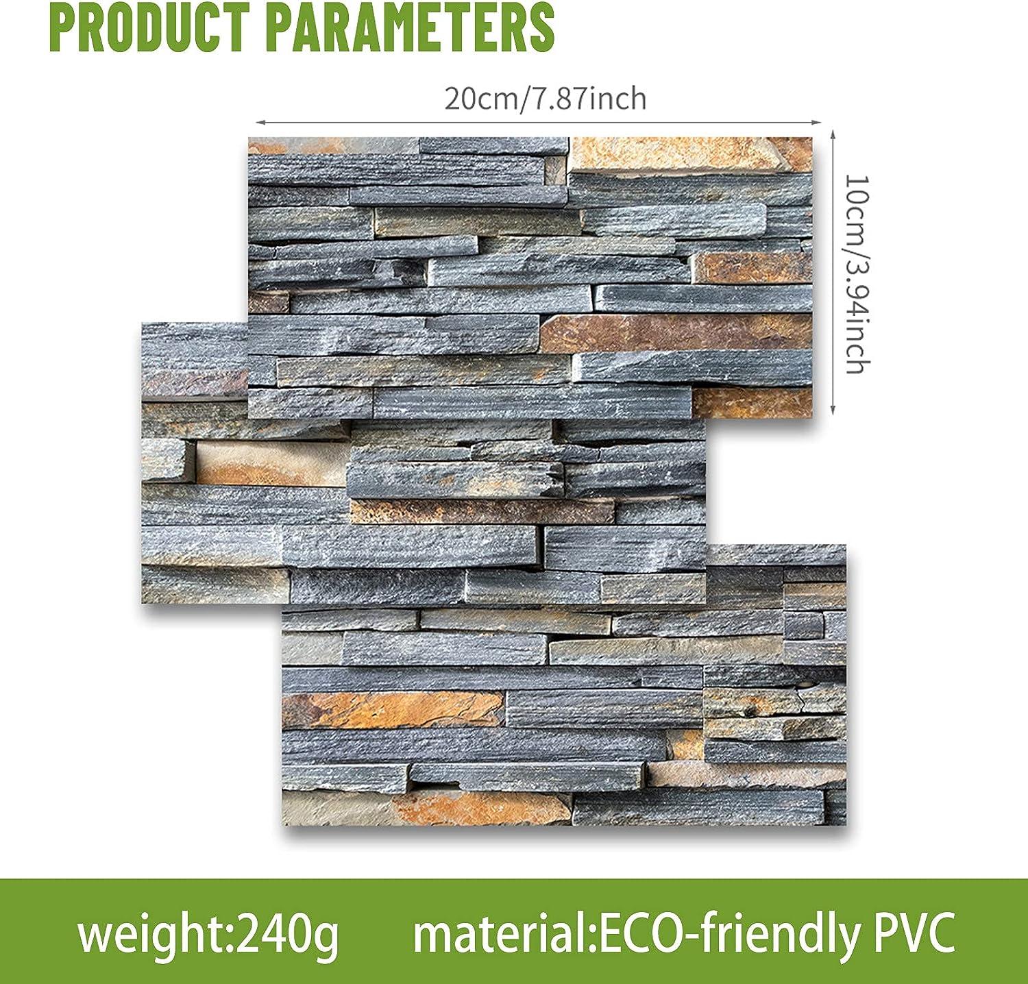 27 Miếng Dán Ngói Tự Dính Miếng Dán Tường PVC Chống Thấm Nước Dán Thiết Kế Ngói Xi Măng Trang Trí 20X10 Cm Cho Nhà Bếp Phòng Tắm