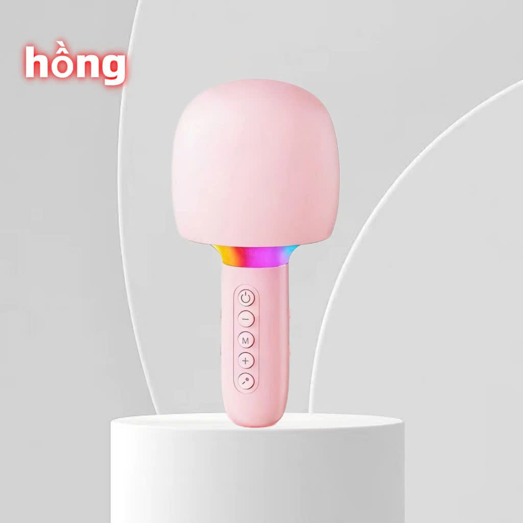 Micro Karaoke Bluetooth kèm loa kết nối điện thoại, máy tính bảng Hát Không Dây, Nghe Nhạc, Hỗ Trợ Kết Nối Thẻ Nhớ, USB Pin sạc - Hàng Chính Hãng