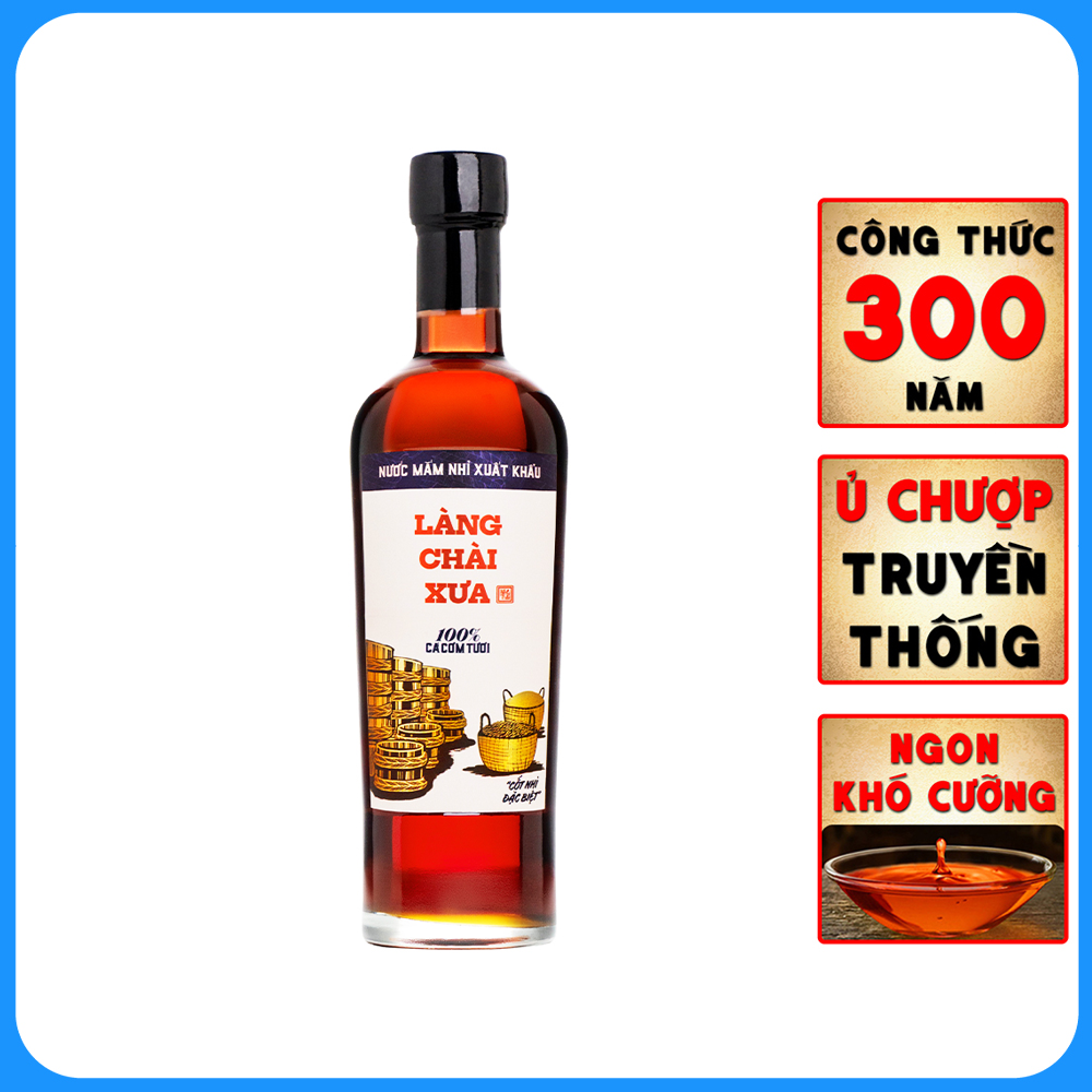 Đặc Sản Phan Thiết - Nước Mắm Nhỉ Làng Chài Xưa Xuất Khẩu Nhãn Xanh Chai Thủy Tinh 500Ml Cốt Nhỉ Đặc Biệt Vị Dịu Nhẹ Gu Việt Kiều Giới Trẻ Thành Thị