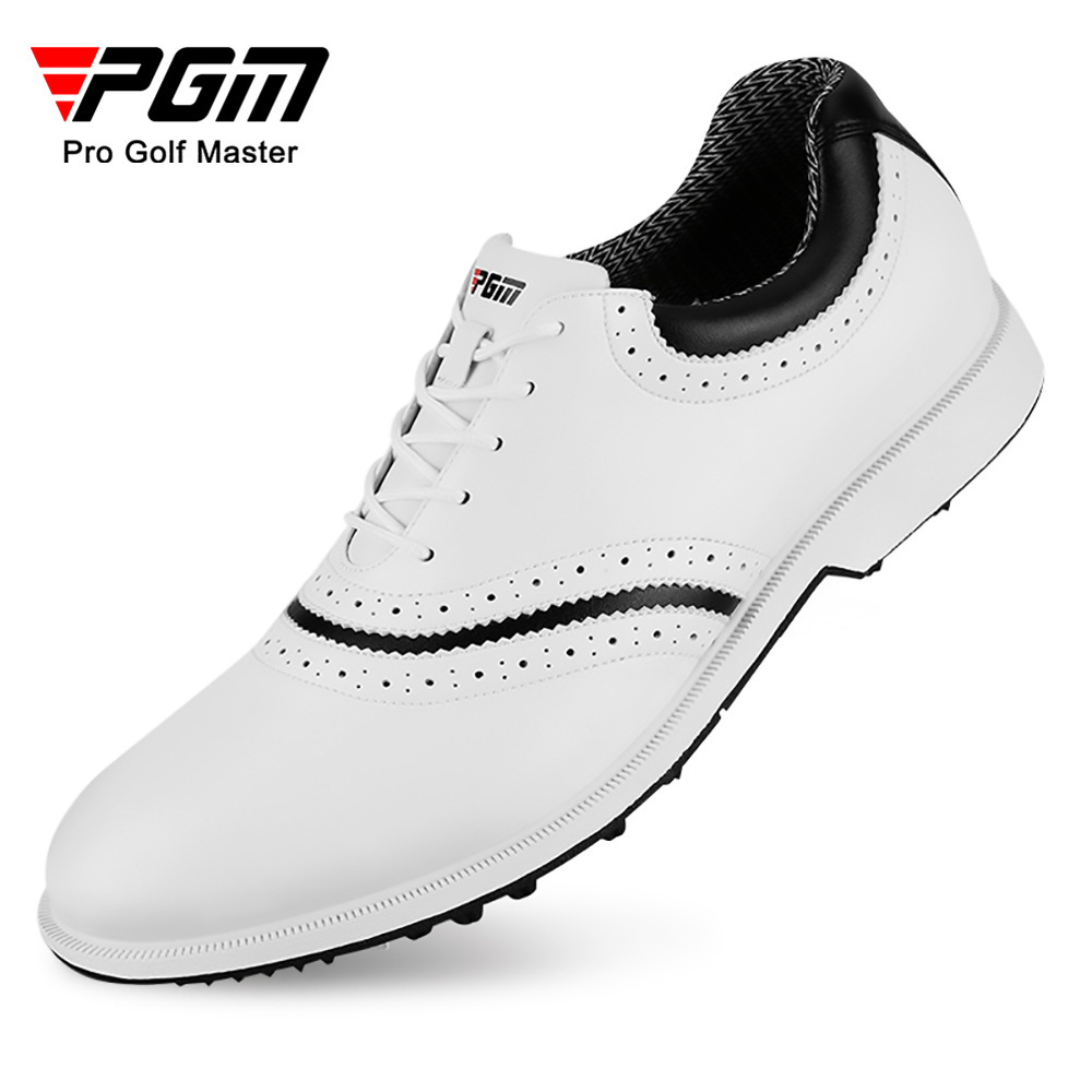 Giày golf Nam - PGM Men Microfibre Golf Shoes - XZ133 - trắng - 43