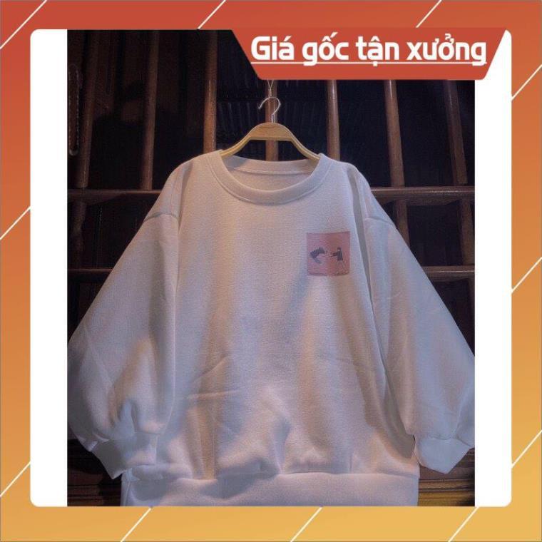 Áo sweater nỉ đôi bạn(ảnh thật video tự chụp)