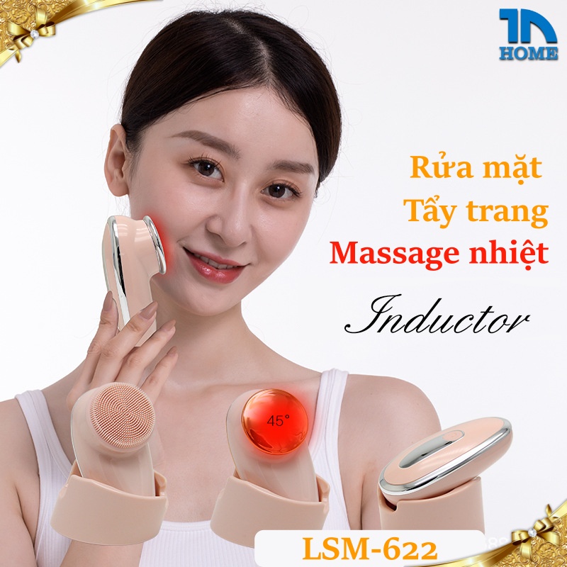 Máy rửa mặt cảm biến massage nhiệt trẻ hóa da cao cấp LSM-622-LingShiman