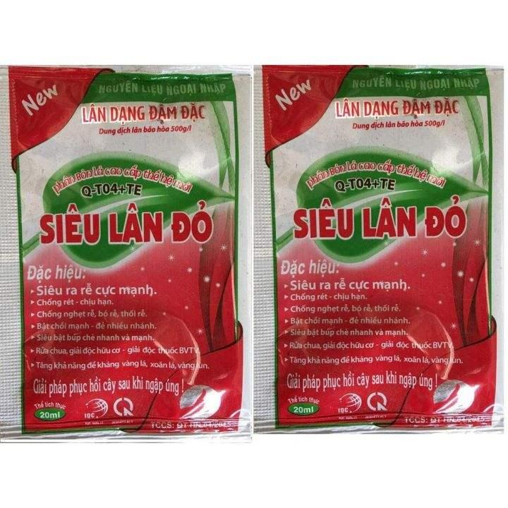 Phân bón lá Siêu lân đỏ Ra rễ cực mạnh 20ml dùng hiệu quả cho lan, cây cảnh trồng chậu.
