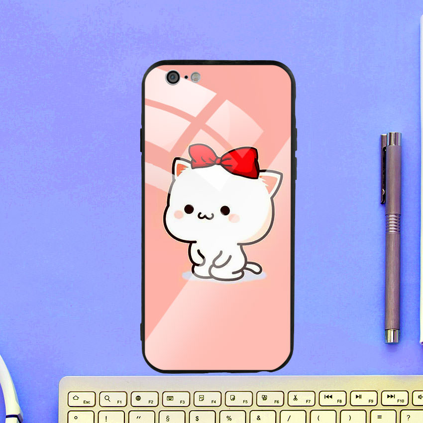 Ốp Lưng Kính Cường Lực cho điện thoại Iphone 6 / 6s - Cute