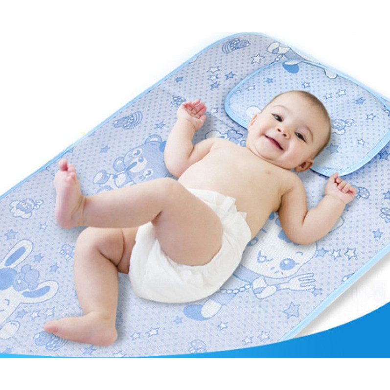 Bộ chiếu gối điều hòa cho bé -Xanh