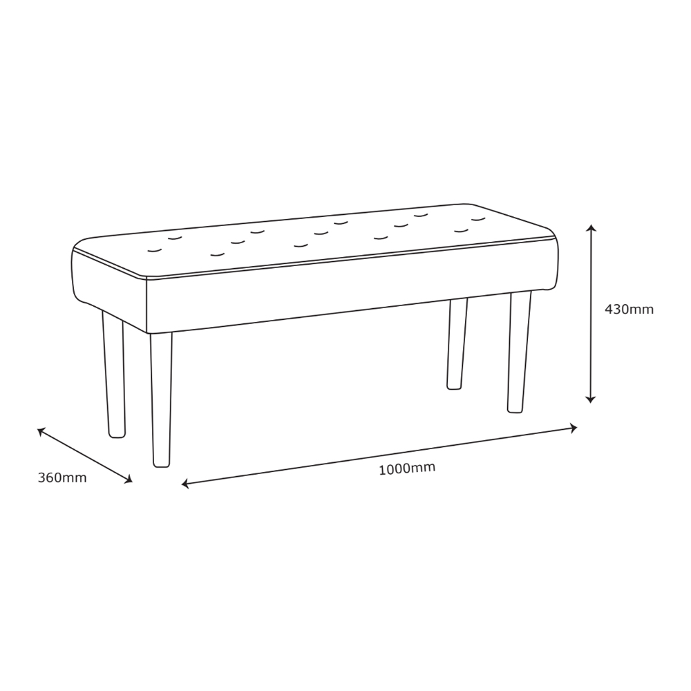 Ghế băng | JYSK Hagebro | vải polyester | màu sồi/vàng cát | R100xS36xC43cm