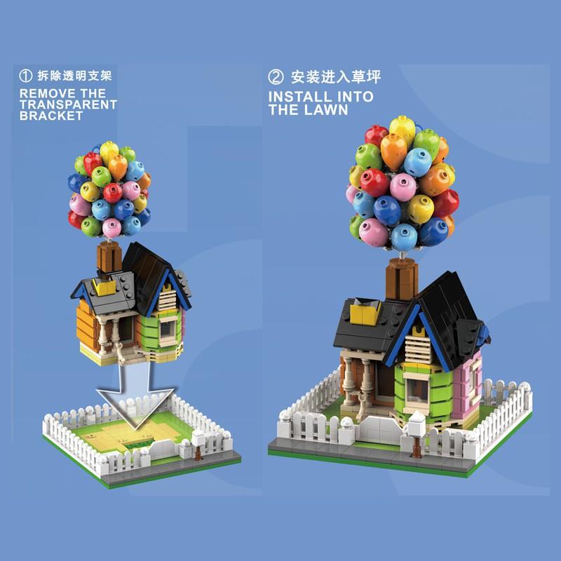 Đồ chơi Lắp ráp Ngôi Nhà Bay - DK7025 Balloon House - Xếp hình thông minh - Đồ chơi trí tuệ