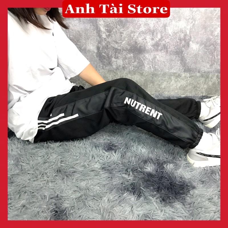 Quần jogger NUTRENT nam nữ thể thao 3 vạch chất nỉ bông giày đẹp TA 001