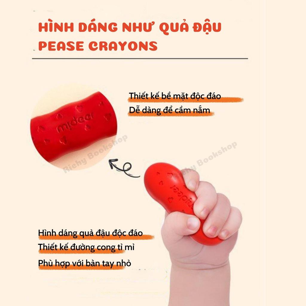 Màu Sáp Lụa Hữu Cơ Quả Đậu - Pease Crayons Mideer Cho Bé Từ 18m+